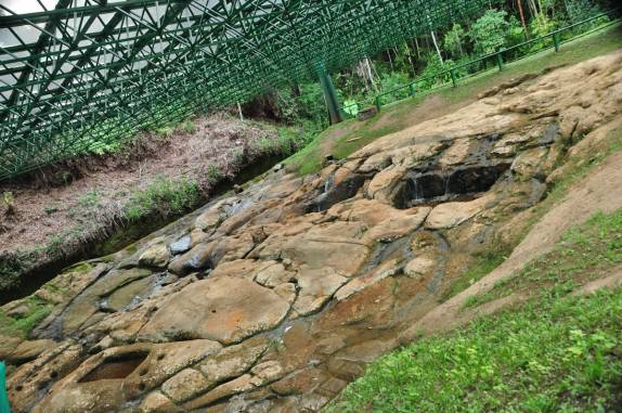 Leito de rio todo esculpido, no Parque Arqueológico de San Agustín, na Colômbia